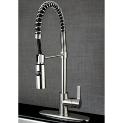 Gourmetier Continental Single-Hole Single-Handle Pre-Rinse Kitchen Faucet Single Hole|Commercial Style Faucets