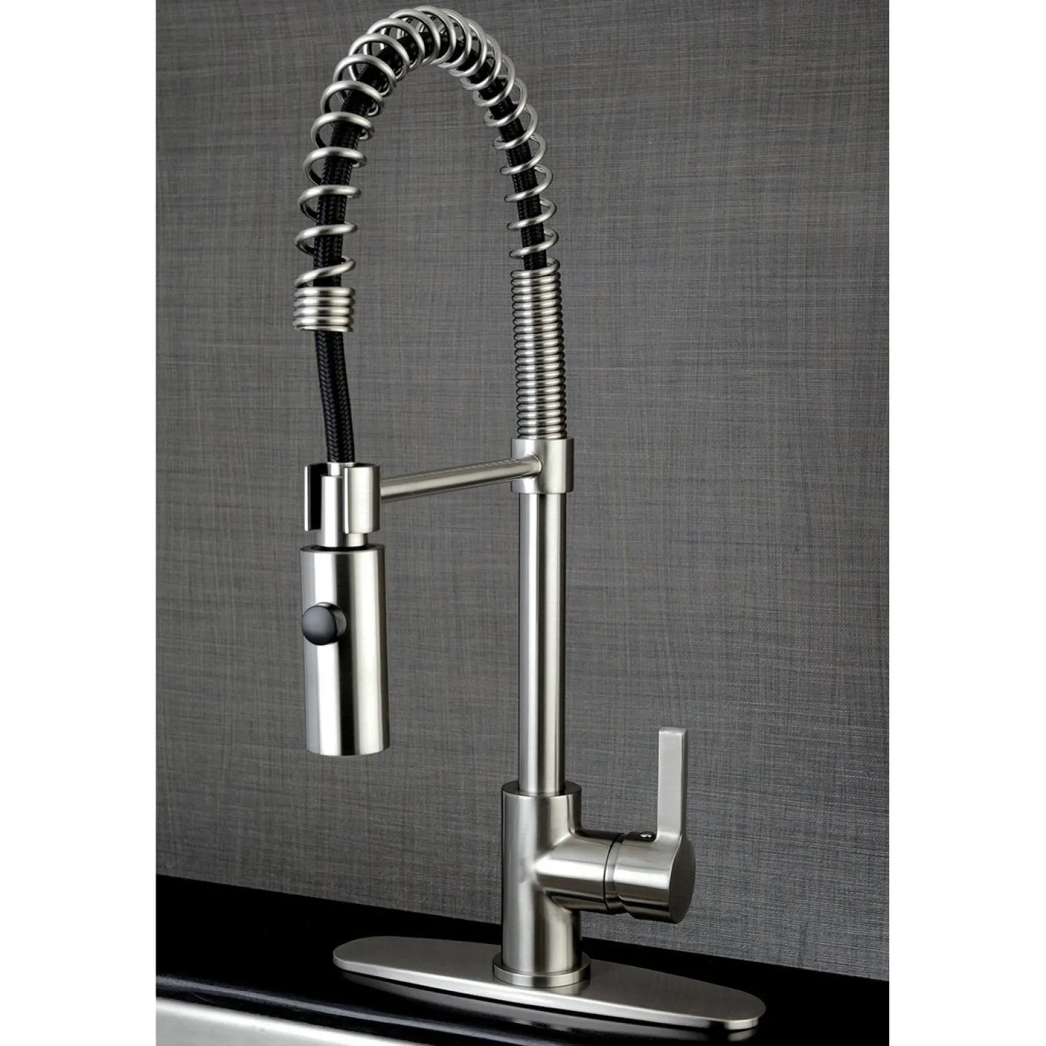 Gourmetier Continental Single-Hole Single-Handle Pre-Rinse Kitchen Faucet Single Hole|Commercial Style Faucets