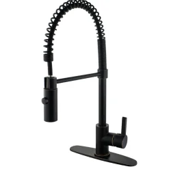 Gourmetier Continental Single-Hole Single-Handle Pre-Rinse Kitchen Faucet Single Hole|Commercial Style Faucets