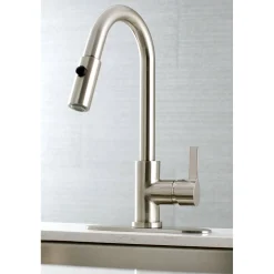 Best Gourmetier Continental Single-Handle Single-Hole Pull-Down Kitchen Faucet Single Hole