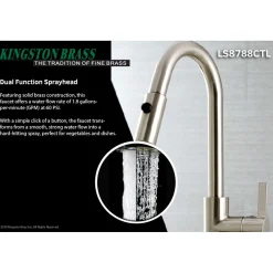 Best Gourmetier Continental Single-Handle Single-Hole Pull-Down Kitchen Faucet Single Hole