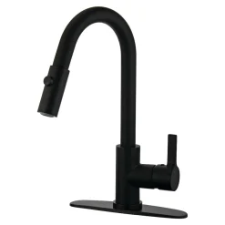 Best Gourmetier Continental Single-Handle Single-Hole Pull-Down Kitchen Faucet Single Hole