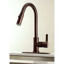 Best Gourmetier Continental Single-Handle Single-Hole Pull-Down Kitchen Faucet Single Hole