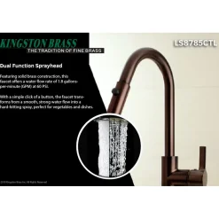 Best Gourmetier Continental Single-Handle Single-Hole Pull-Down Kitchen Faucet Single Hole