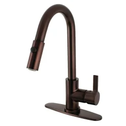 Best Gourmetier Continental Single-Handle Single-Hole Pull-Down Kitchen Faucet Single Hole