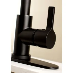 Clearance Gourmetier Continental Deck Mount Single-Handle Pull-Down Kitchen Faucet Single Hole