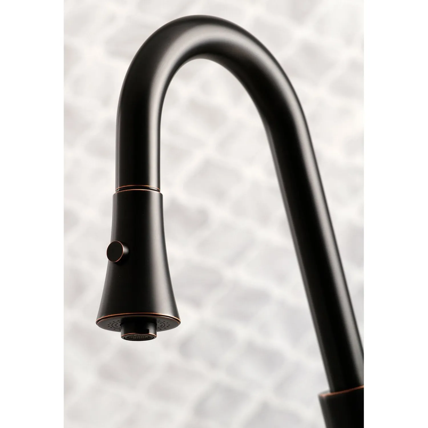 Clearance Gourmetier Continental Deck Mount Single-Handle Pull-Down Kitchen Faucet Single Hole