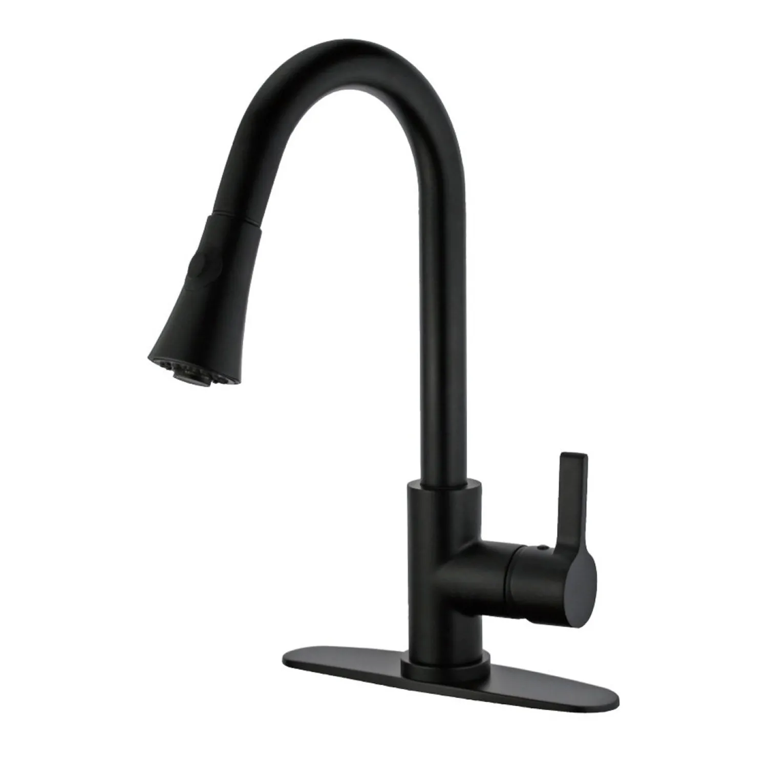 Clearance Gourmetier Continental Deck Mount Single-Handle Pull-Down Kitchen Faucet Single Hole