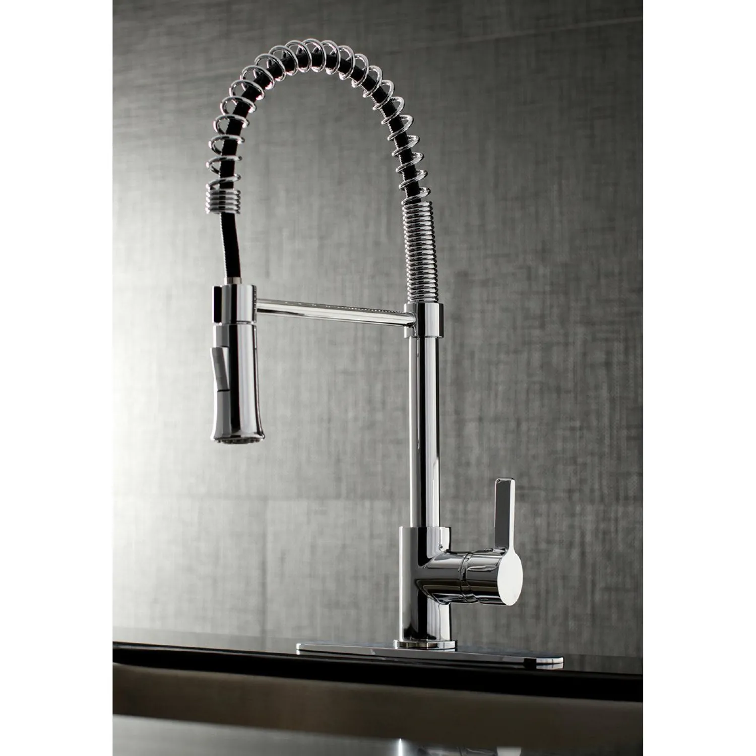Online Gourmetier Continental Single-Handle Pull-Down Kitchen Faucet Single Hole