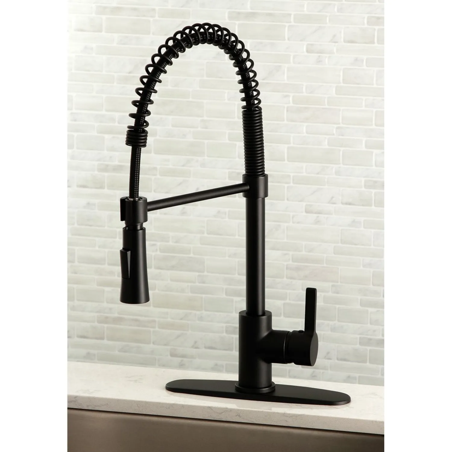 Online Gourmetier Continental Single-Handle Pull-Down Kitchen Faucet Single Hole