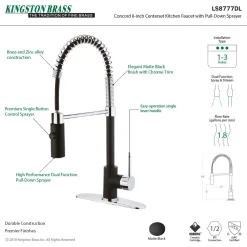 Gourmetier Concord Pre-Rinse Kitchen Faucet Single Hole
