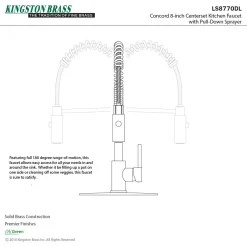 Gourmetier Concord Pre-Rinse Kitchen Faucet Single Hole