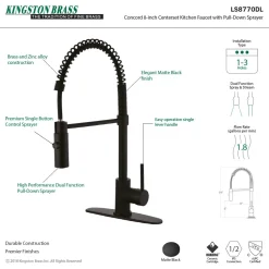Gourmetier Concord Pre-Rinse Kitchen Faucet Single Hole