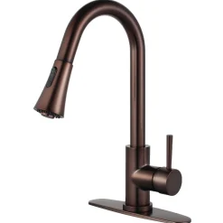 Online Gourmetier Concord Deck Mount Single-Handle Pull-Down Kitchen Faucet Single Hole
