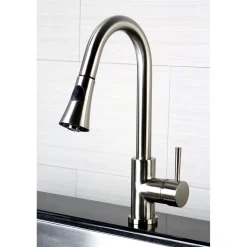 Online Gourmetier Concord Deck Mount Single-Handle Pull-Down Kitchen Faucet Single Hole