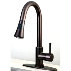 Online Gourmetier Concord Deck Mount Single-Handle Pull-Down Kitchen Faucet Single Hole