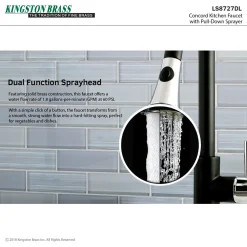 Online Gourmetier Concord Deck Mount Single-Handle Pull-Down Kitchen Faucet Single Hole