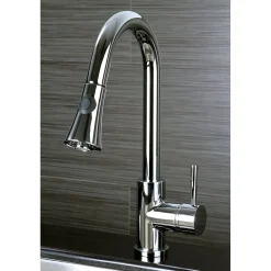 Online Gourmetier Concord Deck Mount Single-Handle Pull-Down Kitchen Faucet Single Hole