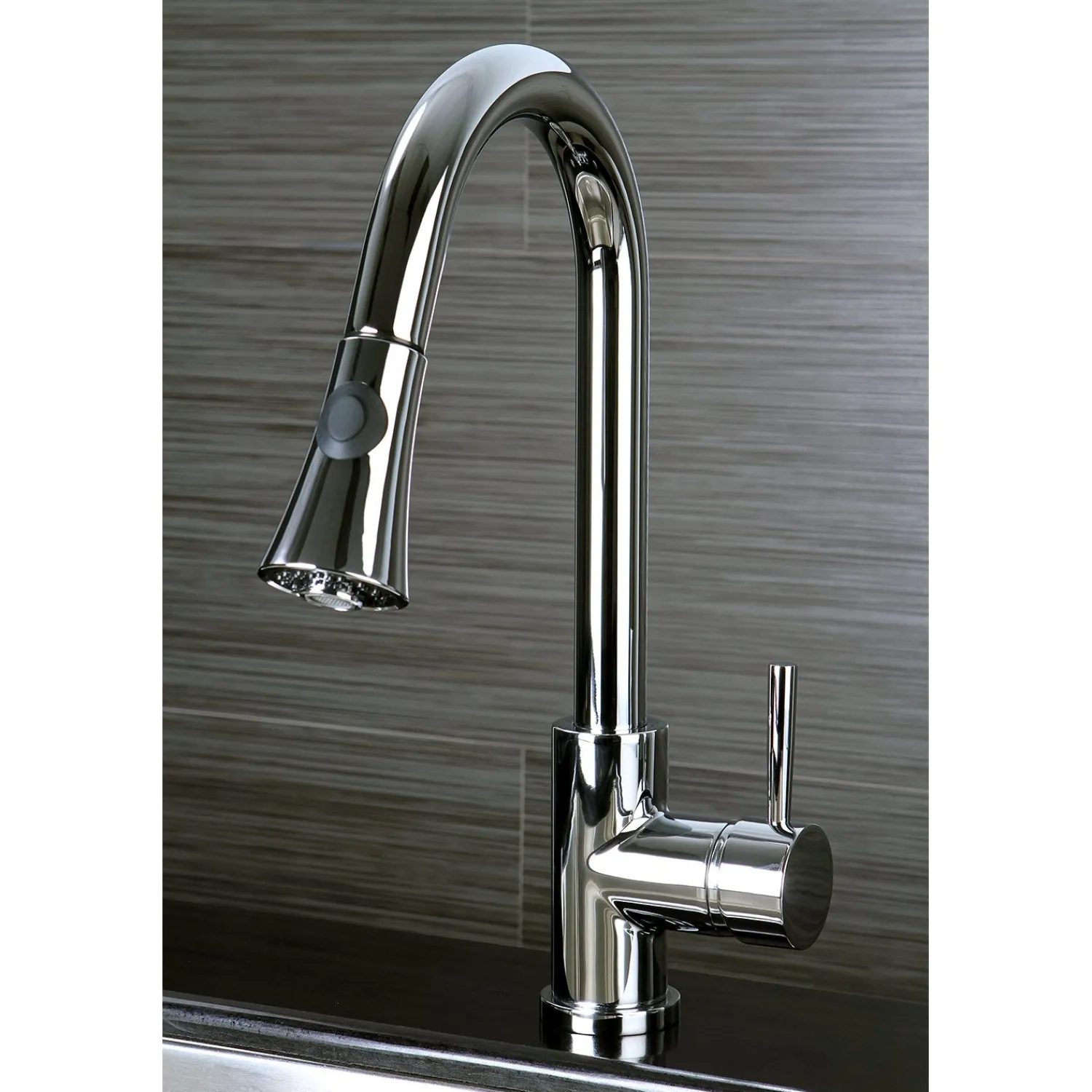 Online Gourmetier Concord Deck Mount Single-Handle Pull-Down Kitchen Faucet Single Hole