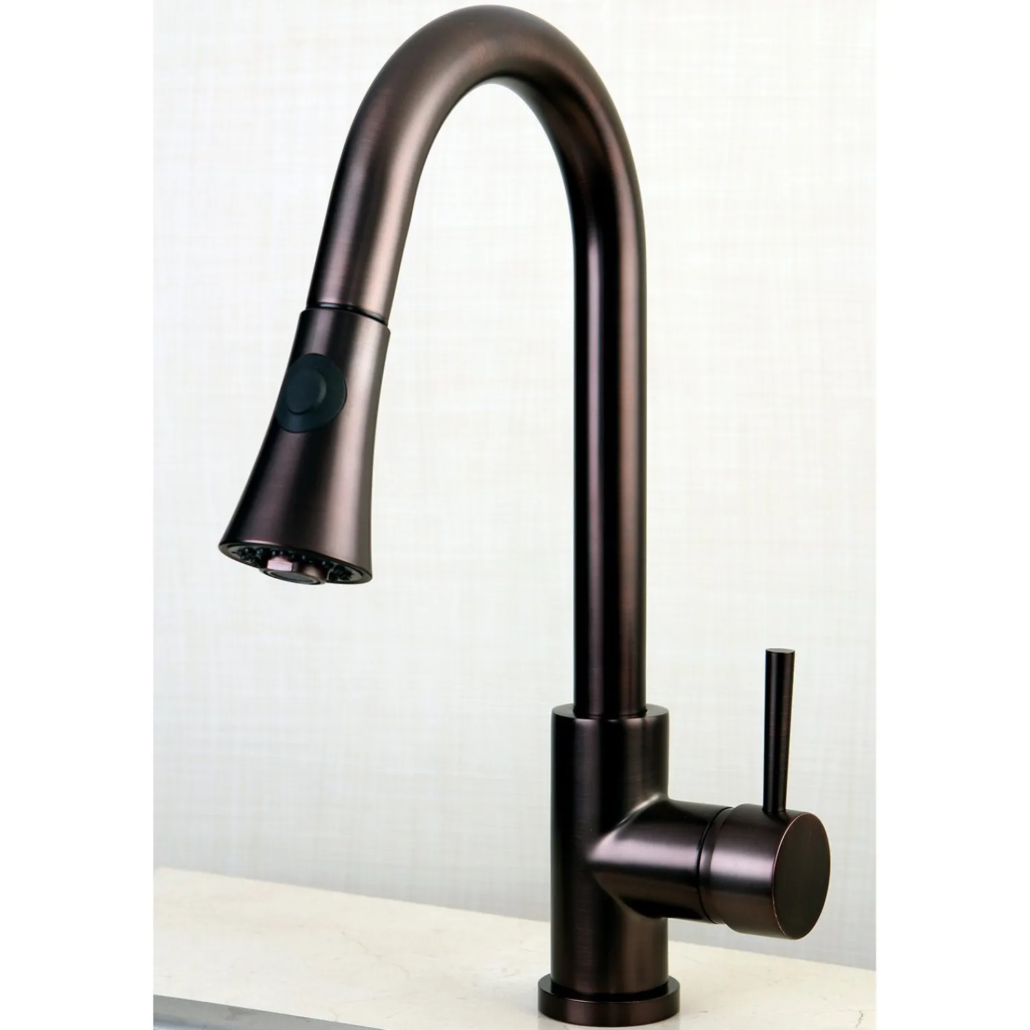 Online Gourmetier Concord Deck Mount Single-Handle Pull-Down Kitchen Faucet Single Hole