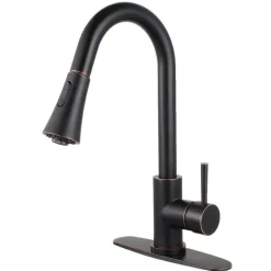 Online Gourmetier Concord Deck Mount Single-Handle Pull-Down Kitchen Faucet Single Hole