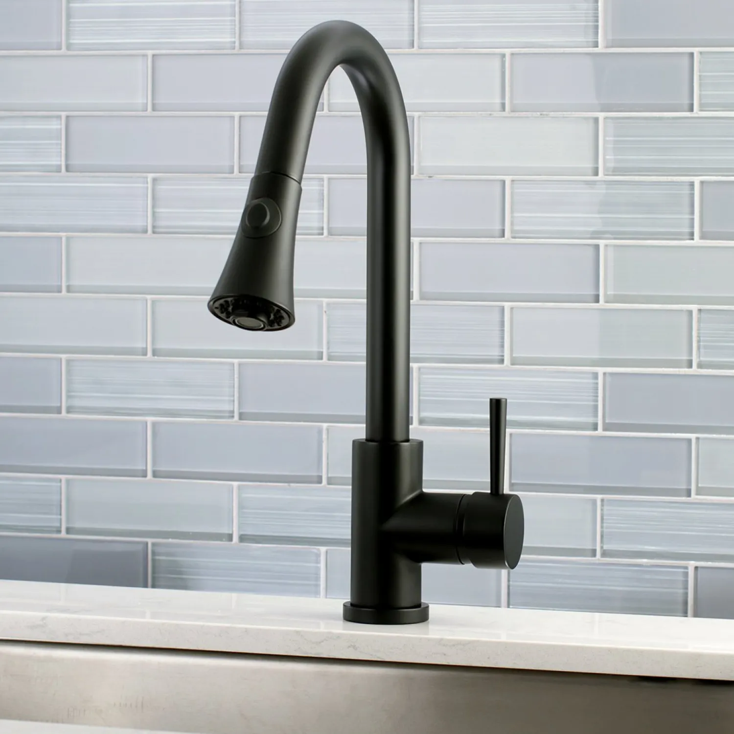 Online Gourmetier Concord Deck Mount Single-Handle Pull-Down Kitchen Faucet Single Hole