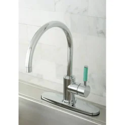 Sale Gourmetier Green Eden Single Lever Handle Kitchen Faucet with 8