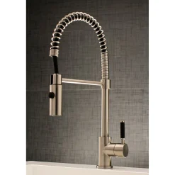 Hot Gourmetier Kaiser Deck Mount Single-Handle Pull-Down Kitchen Faucet Single Hole