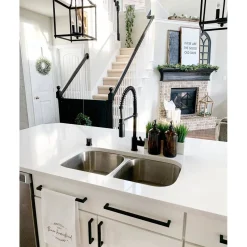 Hot Gourmetier Kaiser Deck Mount Single-Handle Pull-Down Kitchen Faucet Single Hole