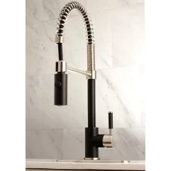 Hot Gourmetier Kaiser Deck Mount Single-Handle Pull-Down Kitchen Faucet Single Hole