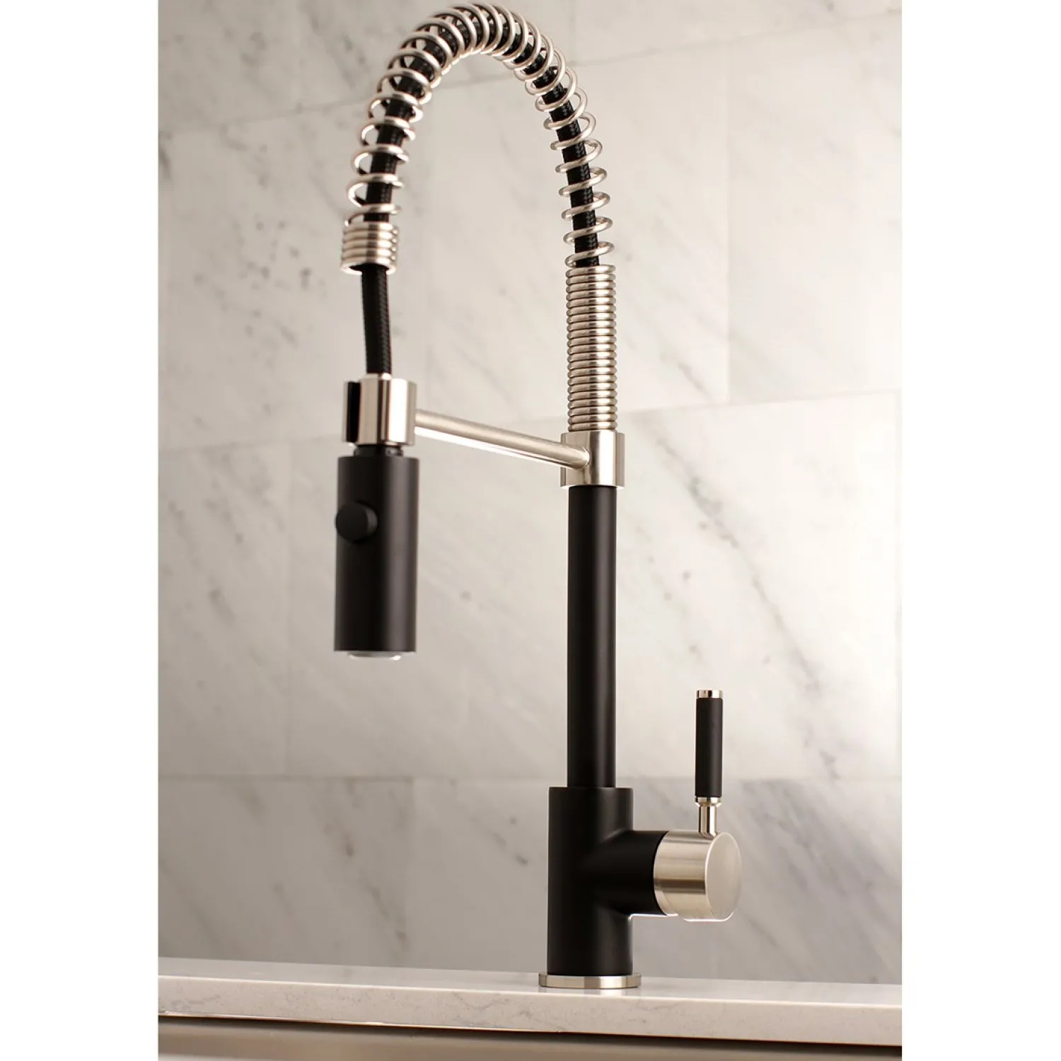 Hot Gourmetier Kaiser Deck Mount Single-Handle Pull-Down Kitchen Faucet Single Hole