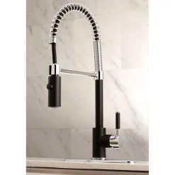 Hot Gourmetier Kaiser Deck Mount Single-Handle Pull-Down Kitchen Faucet Single Hole