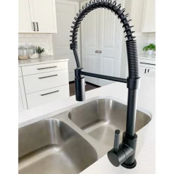 Hot Gourmetier Kaiser Deck Mount Single-Handle Pull-Down Kitchen Faucet Single Hole
