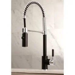 Hot Gourmetier Kaiser Deck Mount Single-Handle Pull-Down Kitchen Faucet Single Hole
