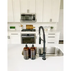 Hot Gourmetier Kaiser Deck Mount Single-Handle Pull-Down Kitchen Faucet Single Hole