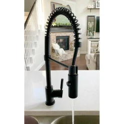 Hot Gourmetier Kaiser Deck Mount Single-Handle Pull-Down Kitchen Faucet Single Hole