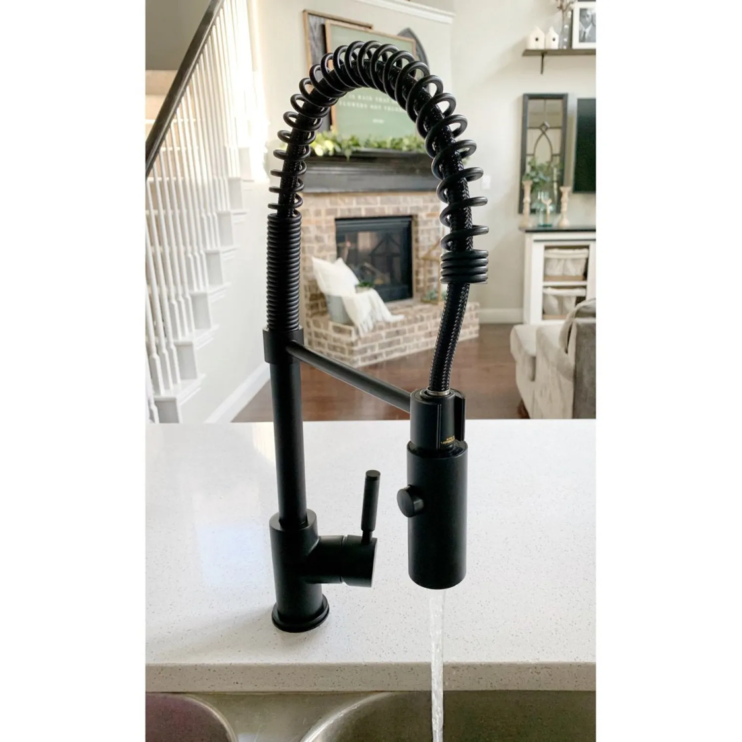 Hot Gourmetier Kaiser Deck Mount Single-Handle Pull-Down Kitchen Faucet Single Hole