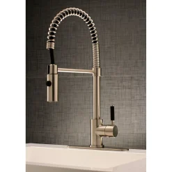 Hot Gourmetier Kaiser Deck Mount Single-Handle Pull-Down Kitchen Faucet Single Hole