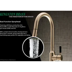 Outlet Gourmetier Kaiser Single-Handle Pull-Down Kitchen Faucet Single Hole