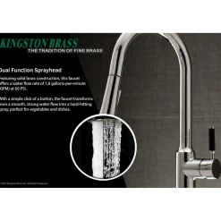 Outlet Gourmetier Kaiser Single-Handle Pull-Down Kitchen Faucet Single Hole