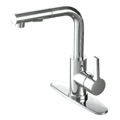 Clearance Gourmetier LS2711CTL Continental Single-Handle Kitchen Faucet with Pull-Out Sprayer in Polished Chrome Single Hole