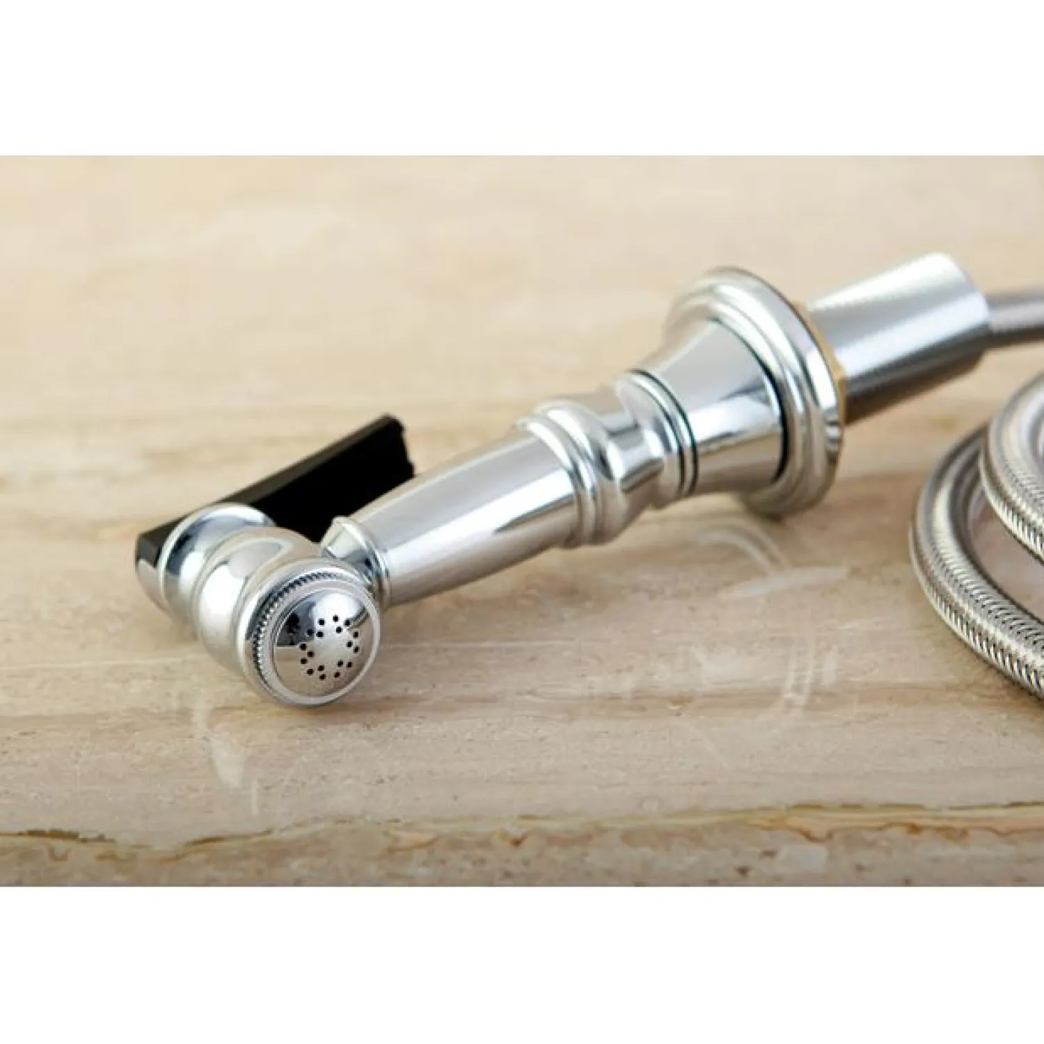 Discount Gourmetier Made to Match Brass Kitchen Faucet Sprayer with Hose Replacement Side Sprays