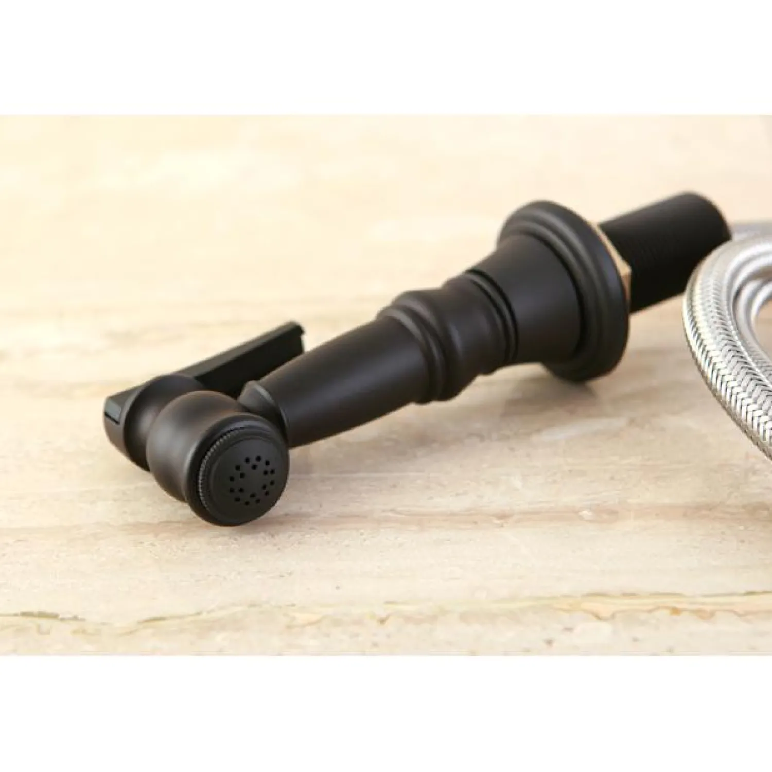 Discount Gourmetier Made to Match Brass Kitchen Faucet Sprayer with Hose Replacement Side Sprays