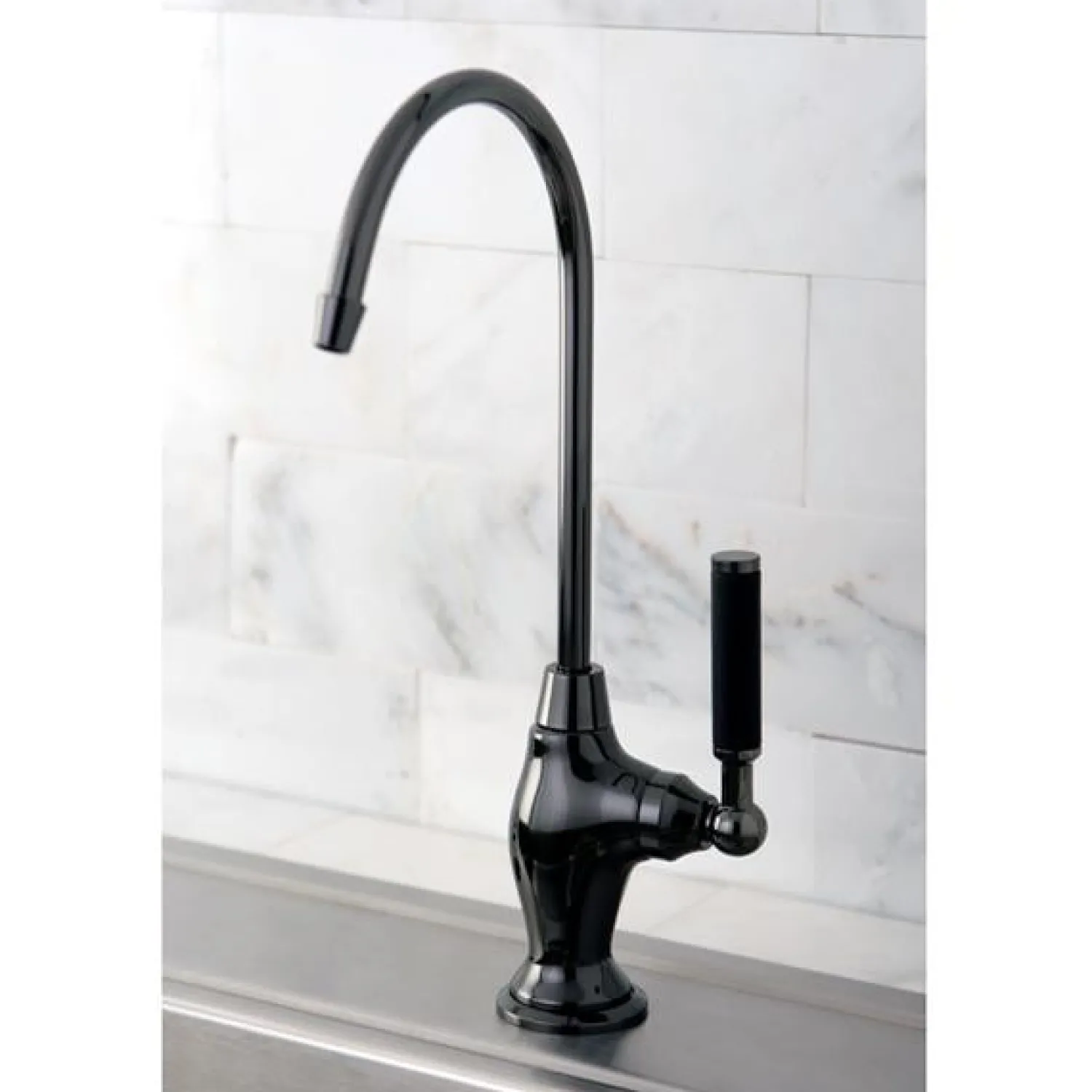 Online Gourmetier NS3190DKL Water Onyx Cold Water Filtration Faucet in Black Nickel Single Hole|Water Filter Faucets