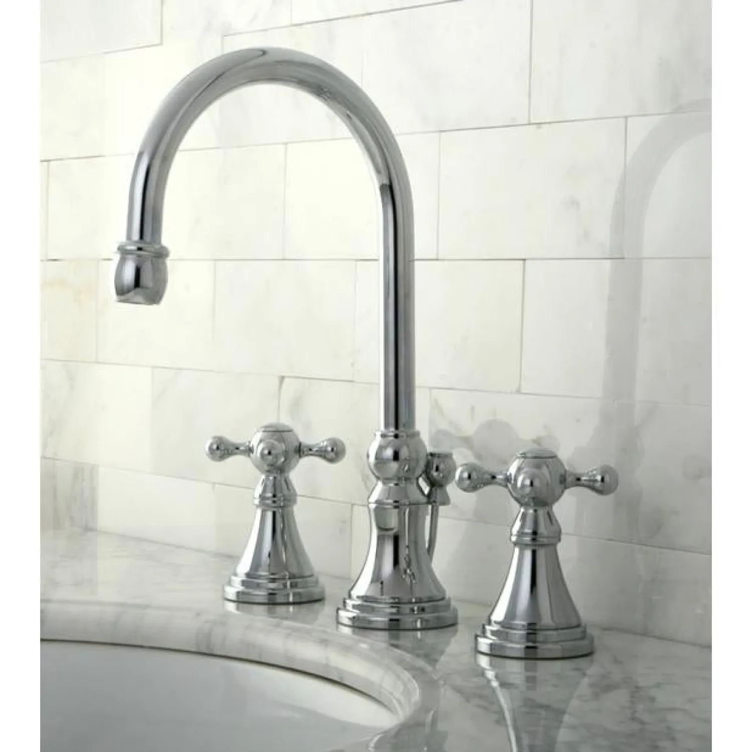 Best Governor 8" to 16" Widespread Lavatory Faucet with Brass Pop-up and Two Handle 8" Widespread