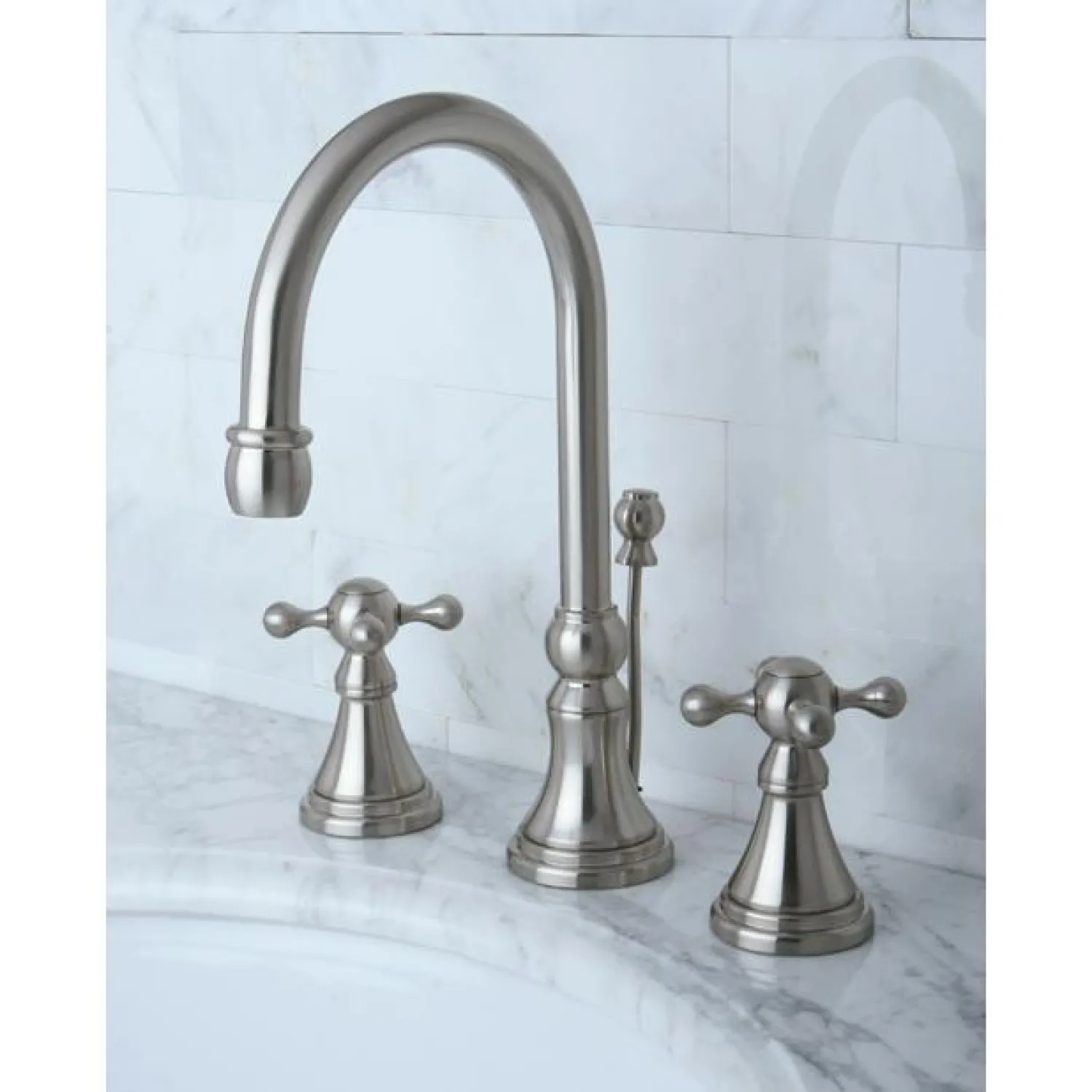 Best Governor 8" to 16" Widespread Lavatory Faucet with Brass Pop-up and Two Handle 8" Widespread