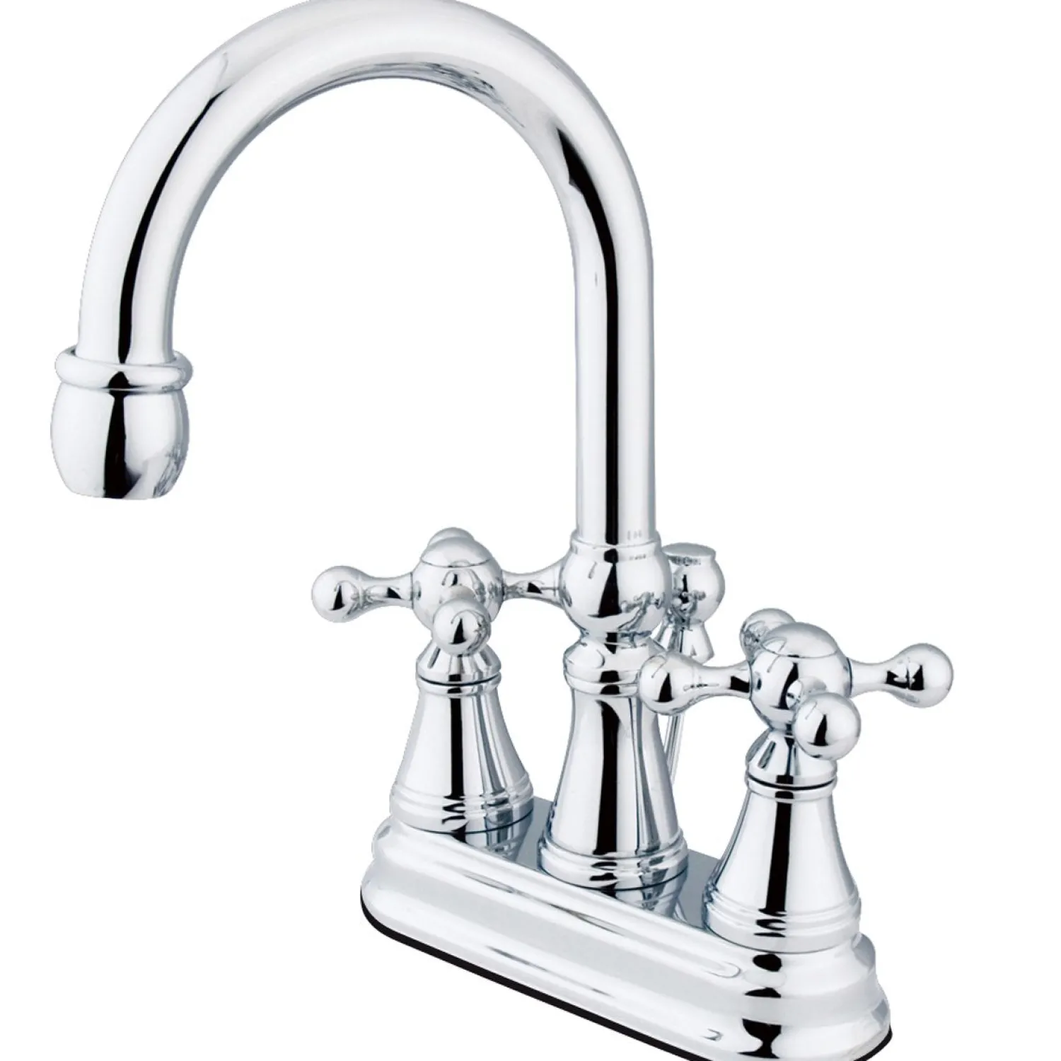 Discount Governor Two Handle Three Hole 4" Centerset Lavatory Faucet with Brass Pop-up 4" Center Set