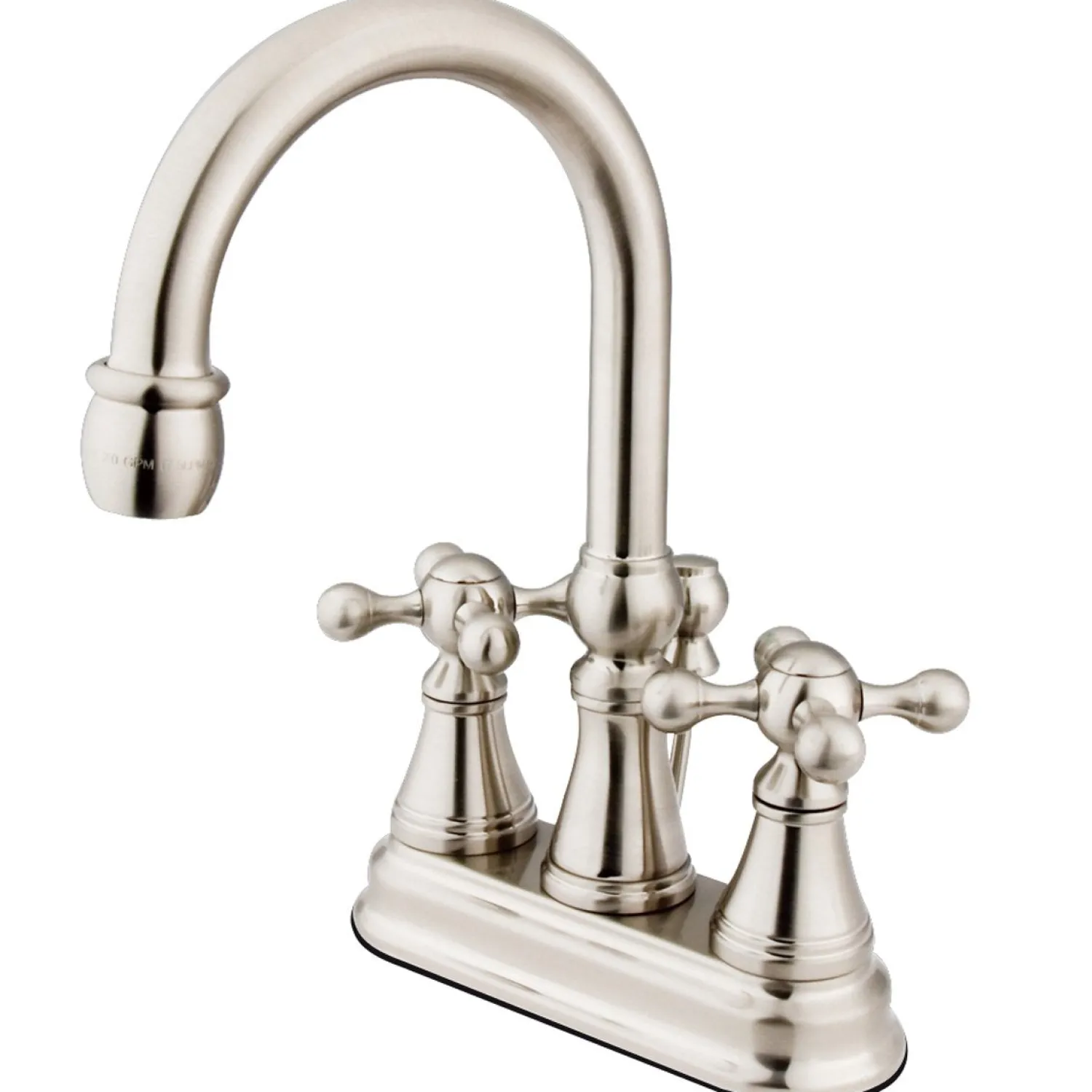 Discount Governor Two Handle Three Hole 4" Centerset Lavatory Faucet with Brass Pop-up 4" Center Set