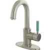 New Green Eden Single Handle Lavatory Faucet with Push-up Drain Single Hole