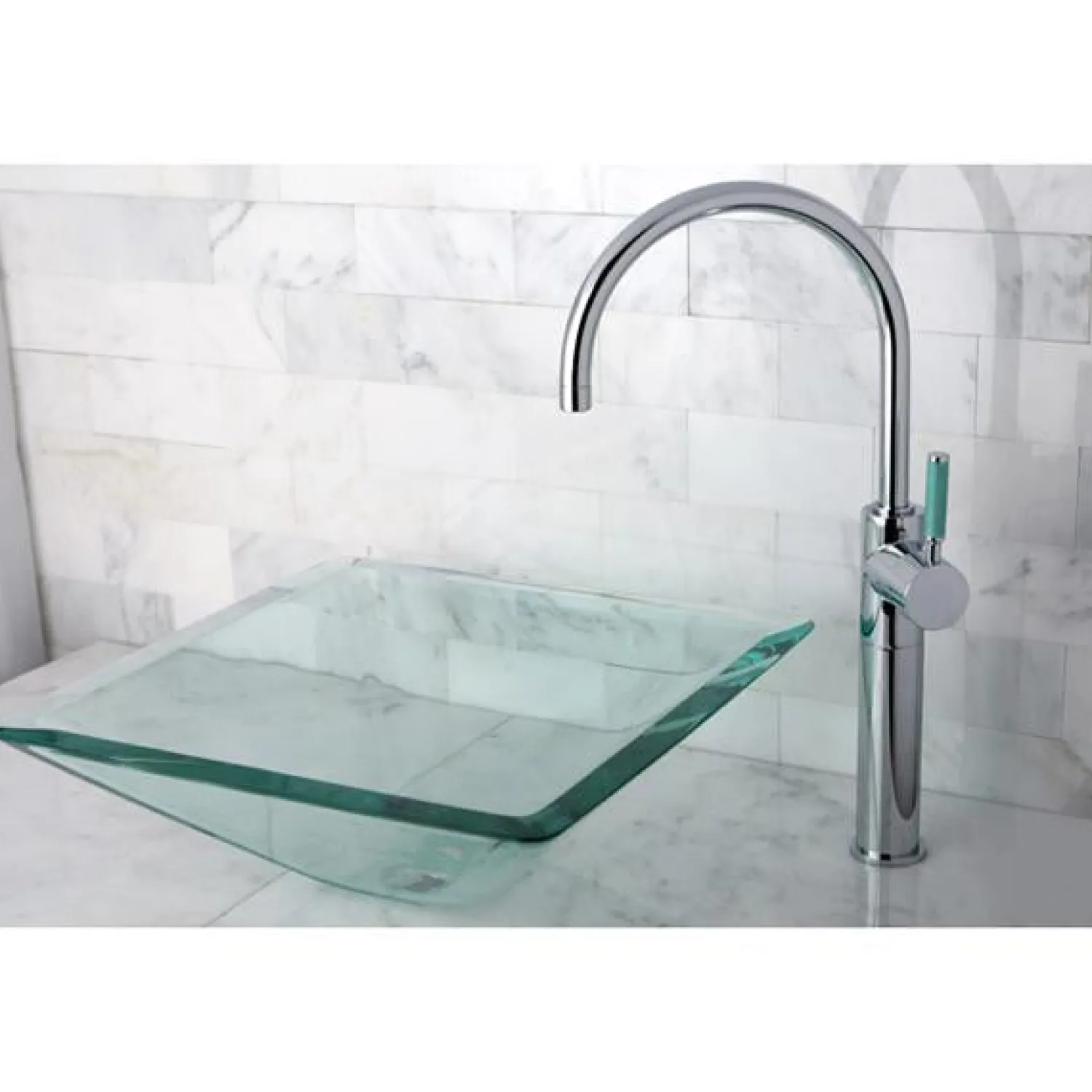 Clearance Green Eden Single Handle Vessel Sink Faucet without Plate and Pop-up Vessel Faucets